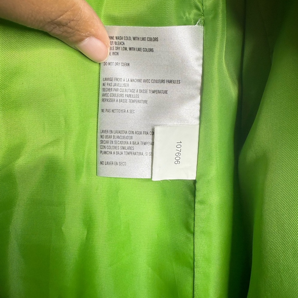 Michael Kors Vibrant Green Hooded Trench Coat - Picture 4 of 6